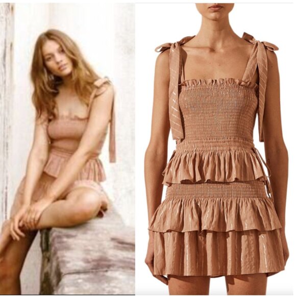 House of Harlow 1960 Black Corinne Shirred Ruffle Mini Dress size XS - Picture 16 of 16